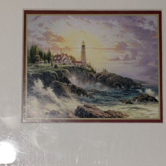 Thomas Kinkade Lighthouse Prints 10x8 Certificate of Authenticity costal sea - Picture 9 of 16